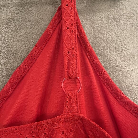 Vibes Sportswear Plus Size 3X Red Dress,‎  Flirty Perforated Tiered Short  4th - Picture 10 of 12